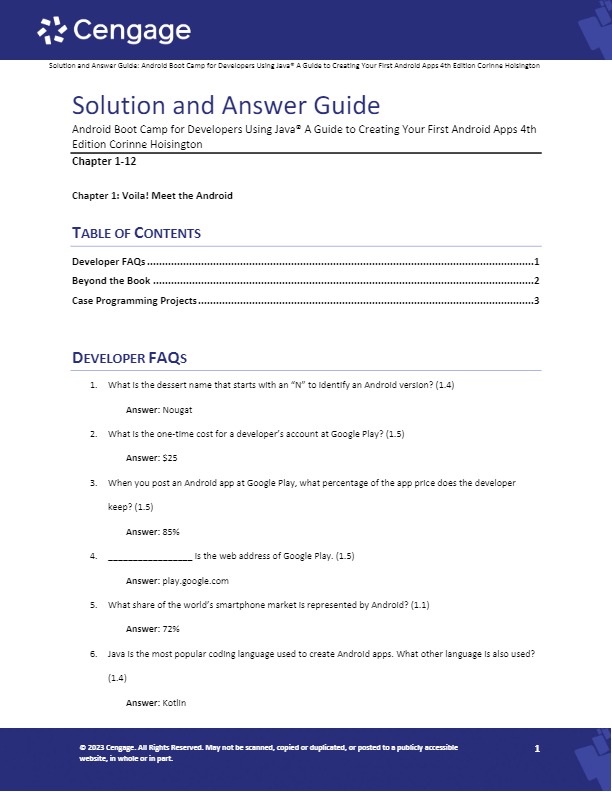Solution Manual For Android Boot Camp for Developers Using J | Inspire ...