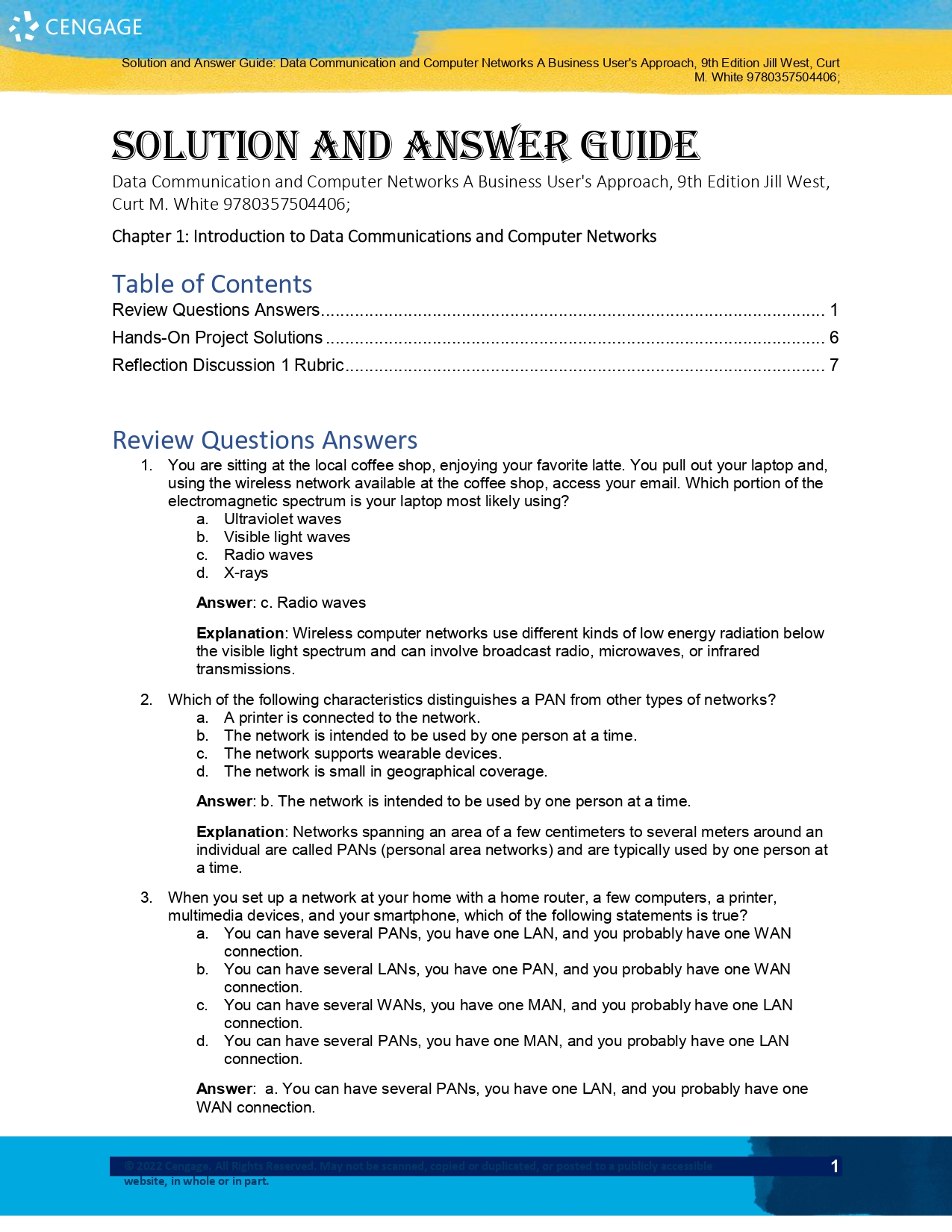 Solution Manual For Data Communication and Computer Networks | Inspire ...