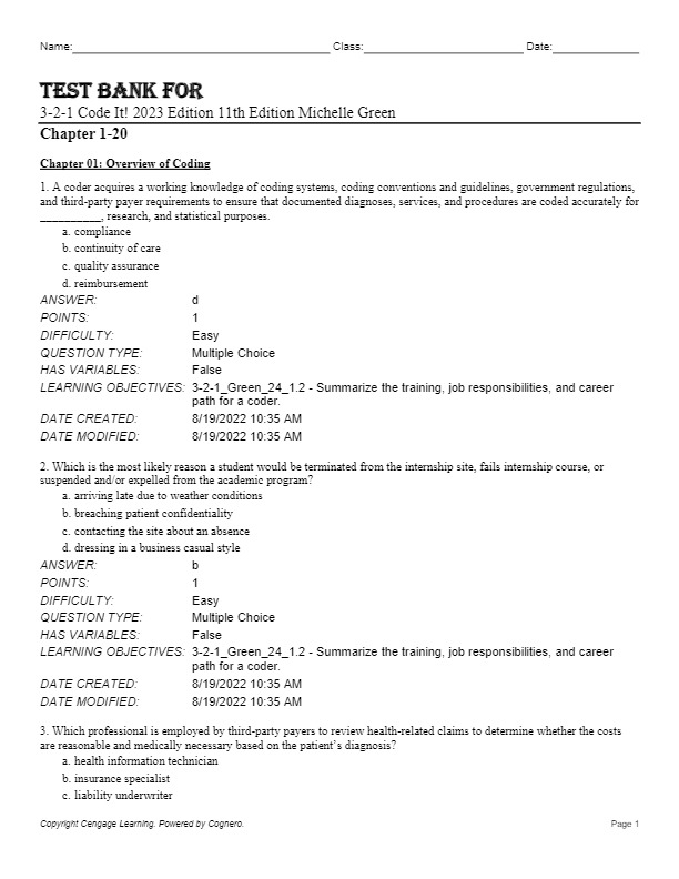 Test Bank For 3-2-1 Code It! 2023 Edition 11th Edition by Mi | Inspire ...