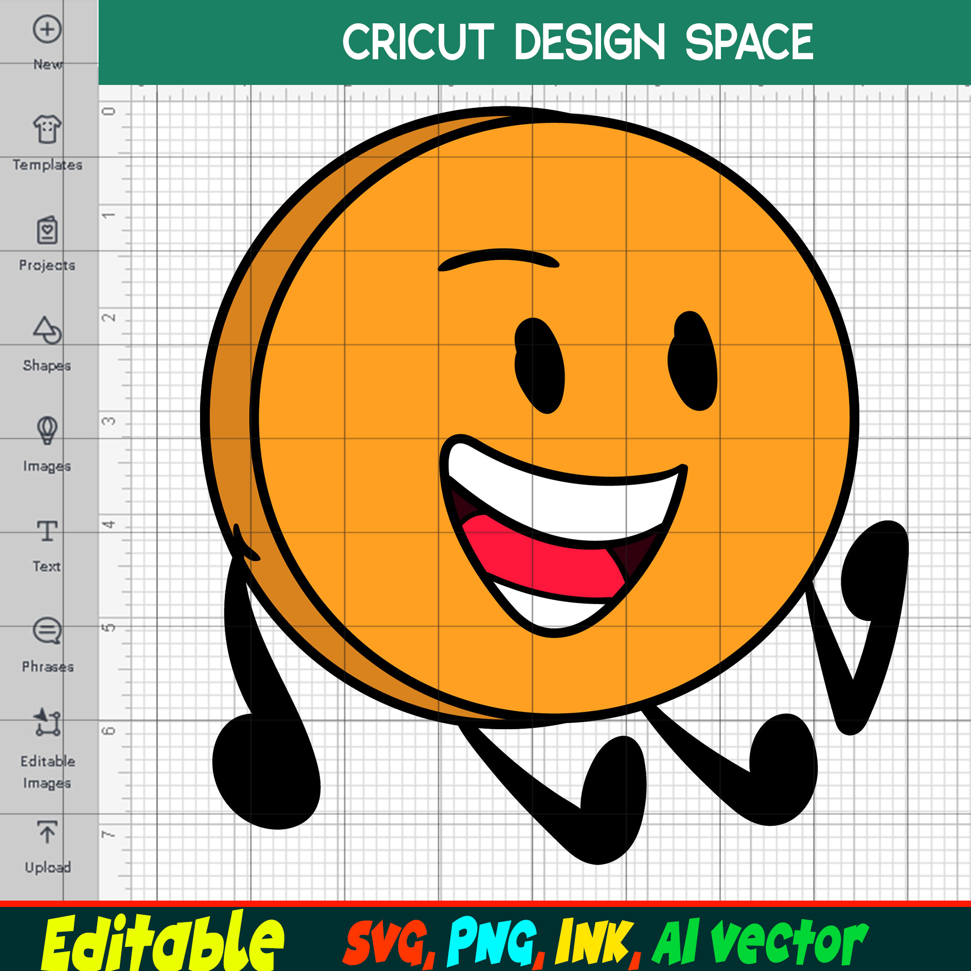 Editable Bfdi Coiny SVG, Bfdi Coiny Png, Bfdi Coiny, Colorin - Inspire ...
