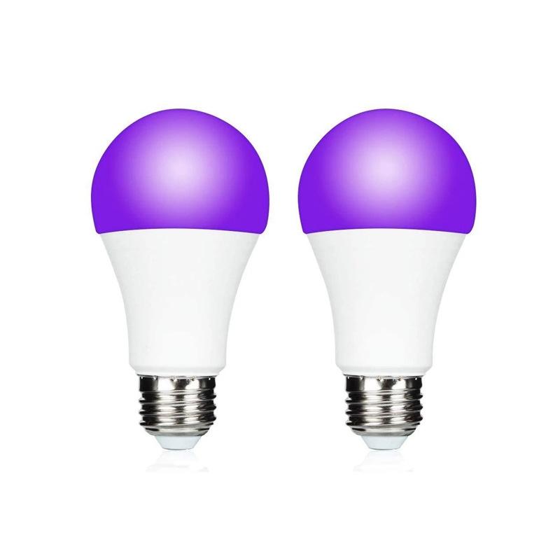 Premium 2 Pack 9W Purple UV LED Bulbs for Ambient Party Lighting