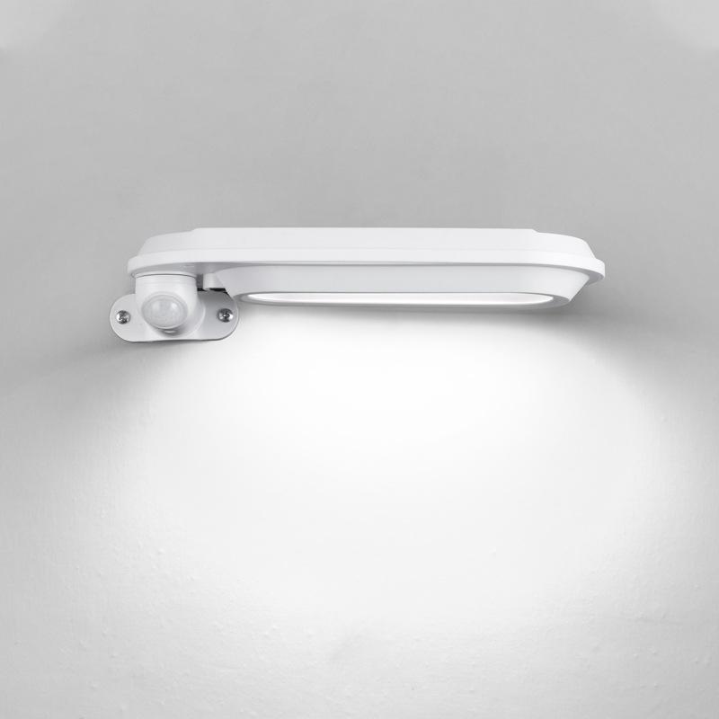 Solar Wall Lamp Outdoor Garden Motion Sensor Street Light, Black Warm Glow