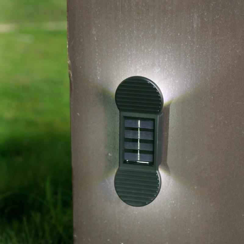 Solar Powered Garden Wall Light Colorful Waterproof Solar Wall Light Outdoor with LED