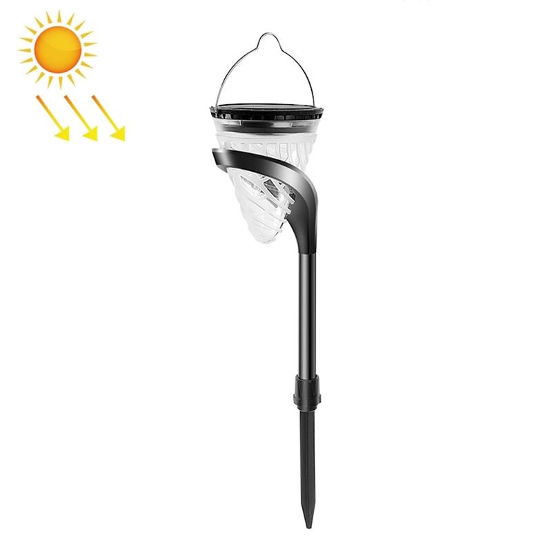 Dual Purpose Cone Solar Garden Light LED Lawn & Wall Fixture