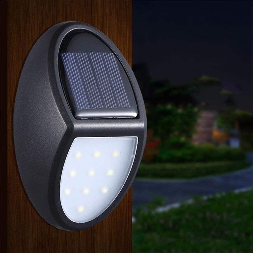 Solar Powered Outdoor LED Wall Light Waterproof Courtyard Lighting