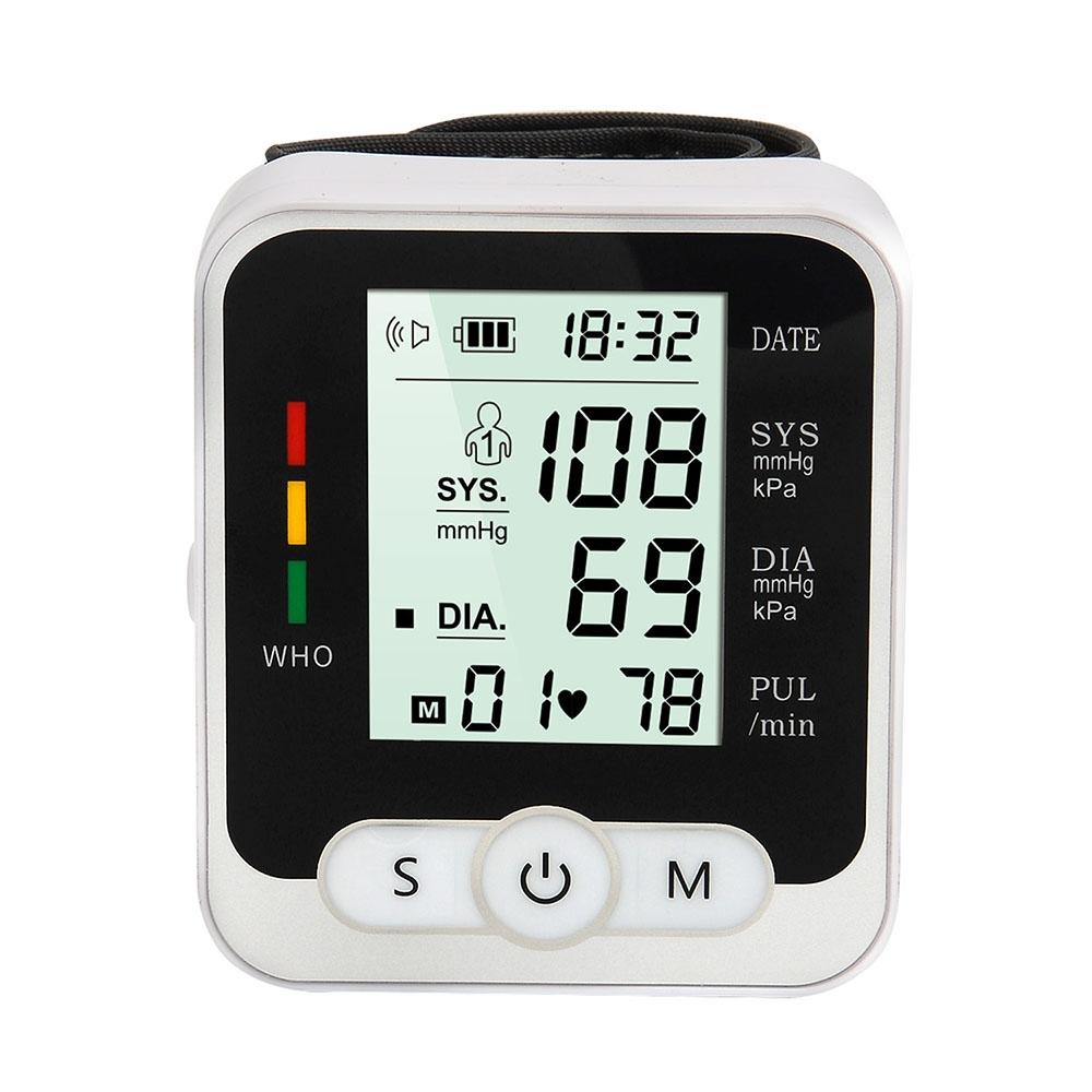 Digital Wrist Blood Pressure Monitor with Voice Alert Accurate Home Health Tracking