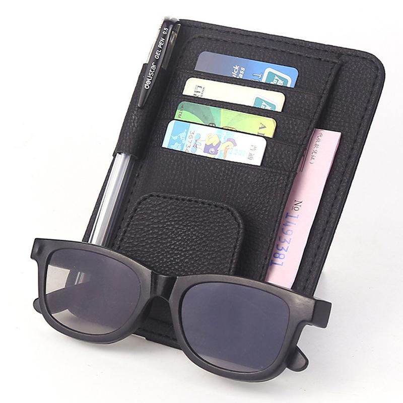 VisorMate Car Sun Visor Organizer & Sunglasses Holder with Card and Ticket Storage