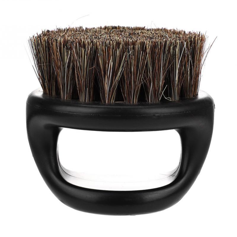 Portable Shaving Brush Ring Handle Hair Cleaning Brush for Beard Haircut and Grooming