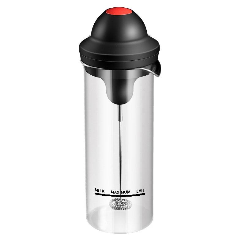 Electric Milk Frother Stainless Steel Coffee Whisk Portable Foam Maker