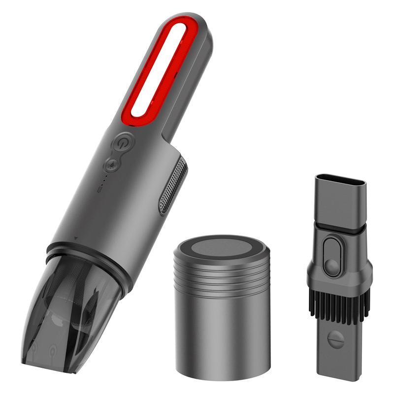 Cordless Car Vacuum Cleaner with LED Emergency Light Portable Handheld Vacuum
