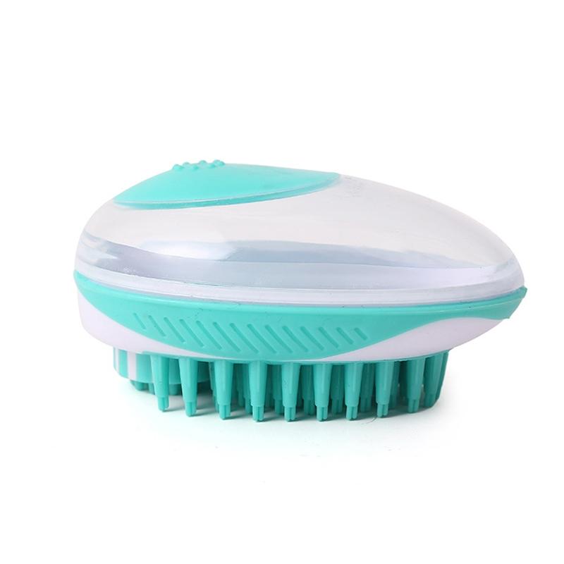 Soft Silicone Pet Bath Brush with Shampoo Dispenser for Dogs and Cats Grooming Massage