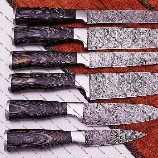 Premium Handmade Damascus Steel Knife Set main image 0