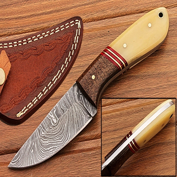 Exquisite Handmade Skinning Knife with Camel Bone Grip main image 1
