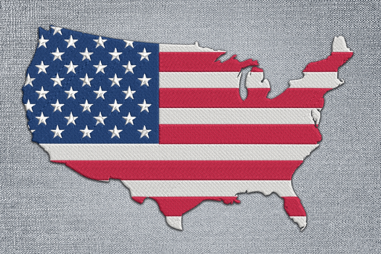 USA Map With Flag Pattern Embroidery design DST file, JEF fi | Inspire ...