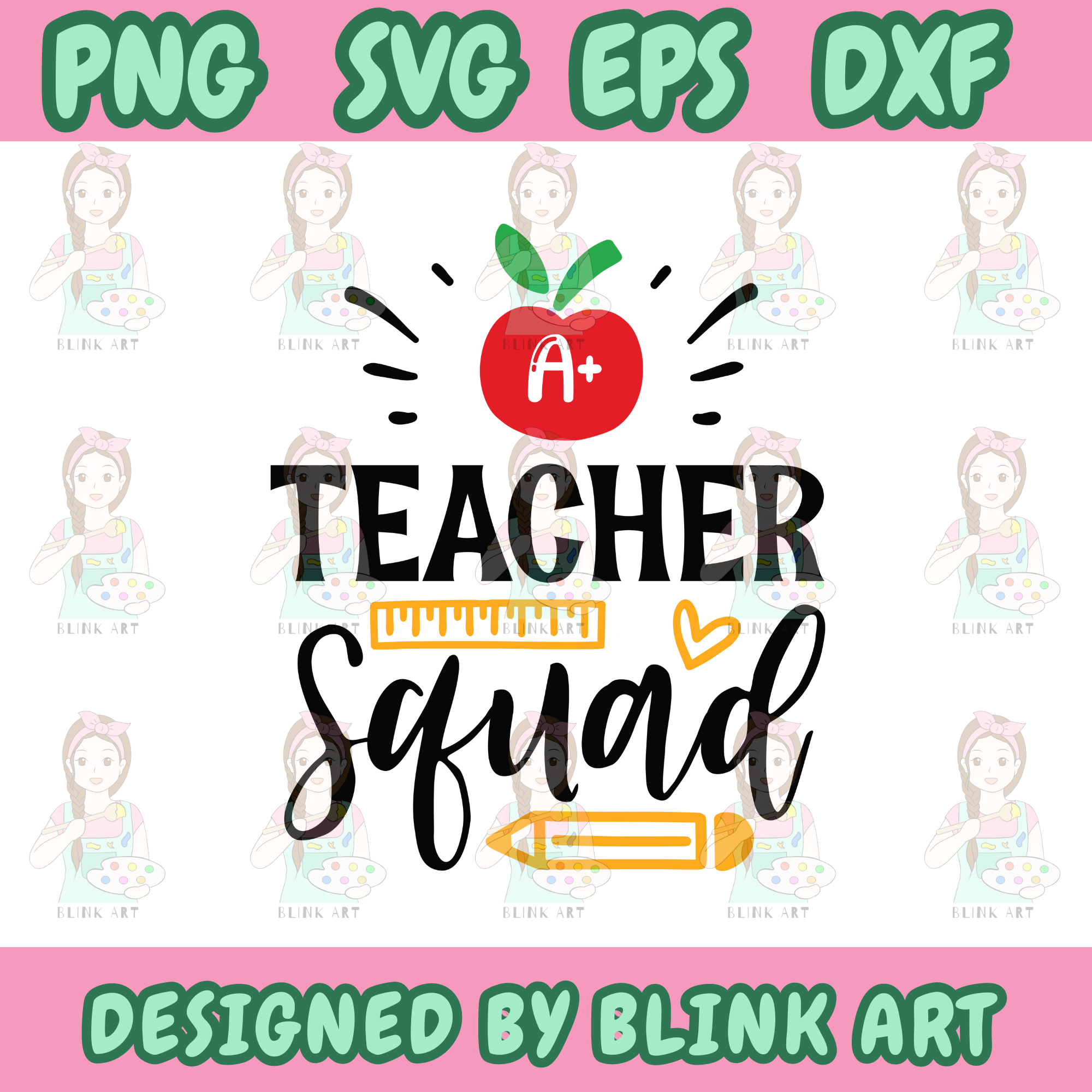 A+ Teacher Squad Png ,Svg, Back To School Png | Inspire Uplift