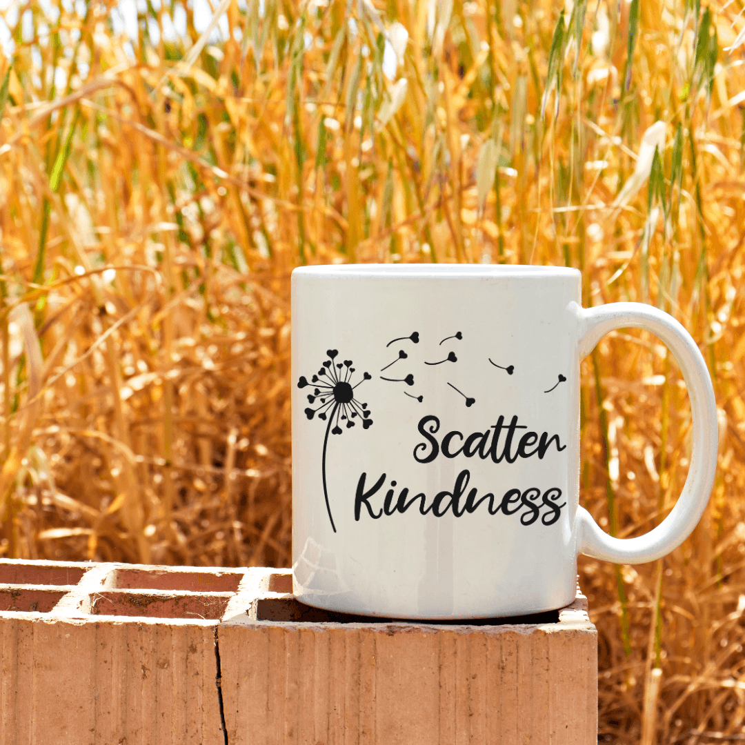 Cartello In Legno 'Scatter Kindness Dandelion' | 30,5 X 11,4 Cm | Decorazione Ispirazionale