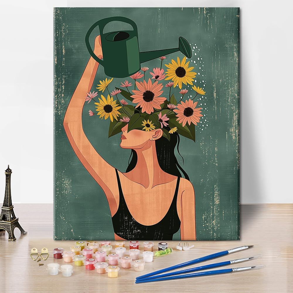 DIY Paint by Numbers for Adults Art Flowers Adults | Inspire Uplift