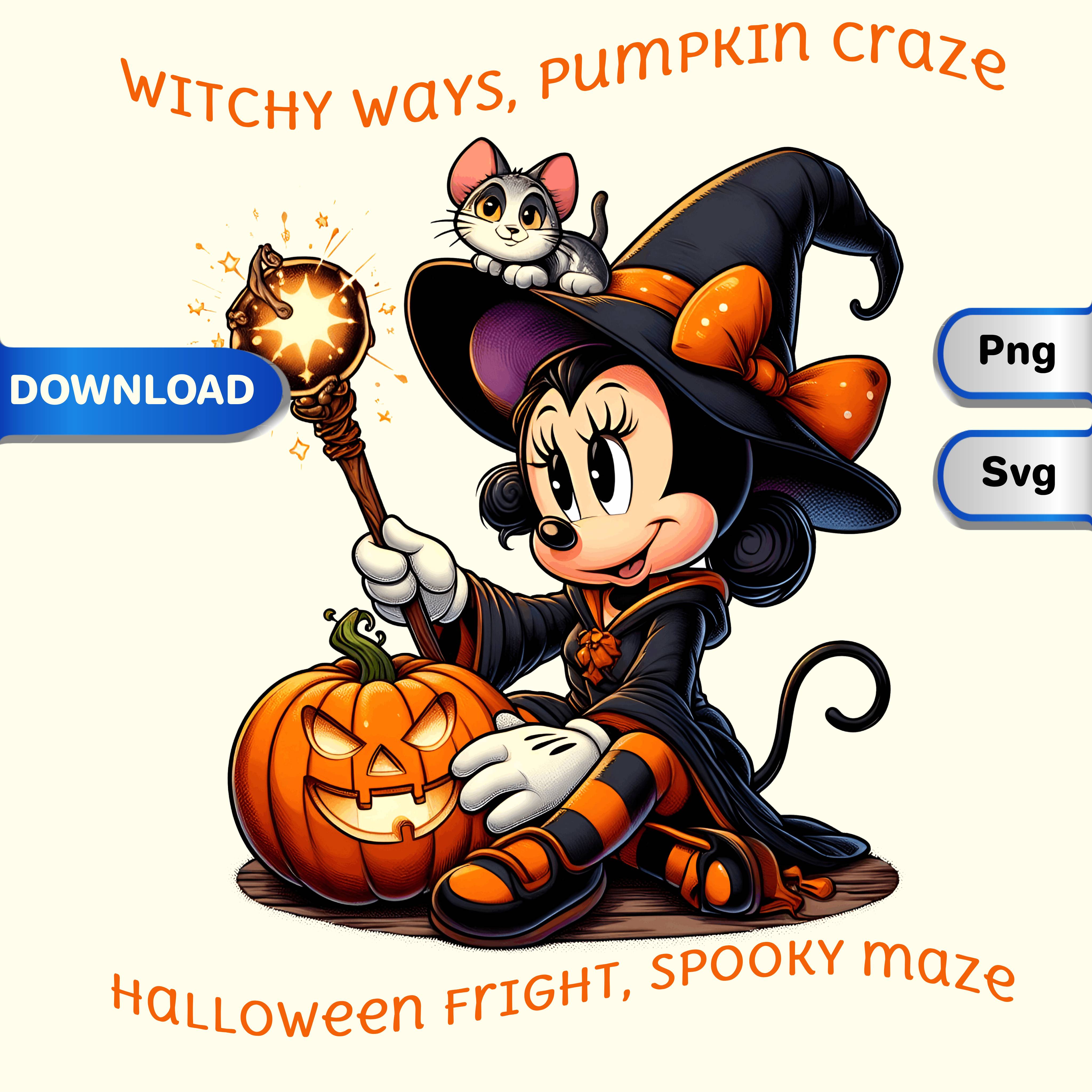Minnie mouse casting spell,Disney Pixar Halloween SVG & PNG, | Inspire ...