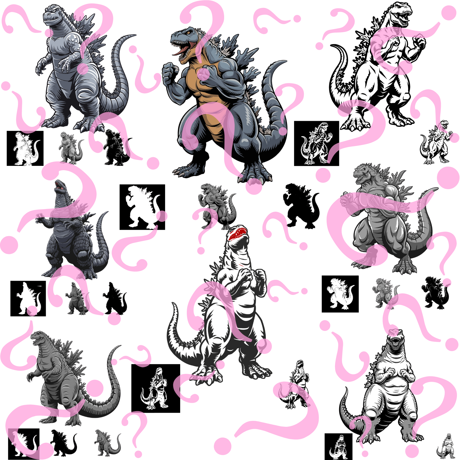Godzilla Vector Line Godzilla SVG Bundle, Godzilla PNG Bundle, Godzilla Clip Art, | Inspire ...