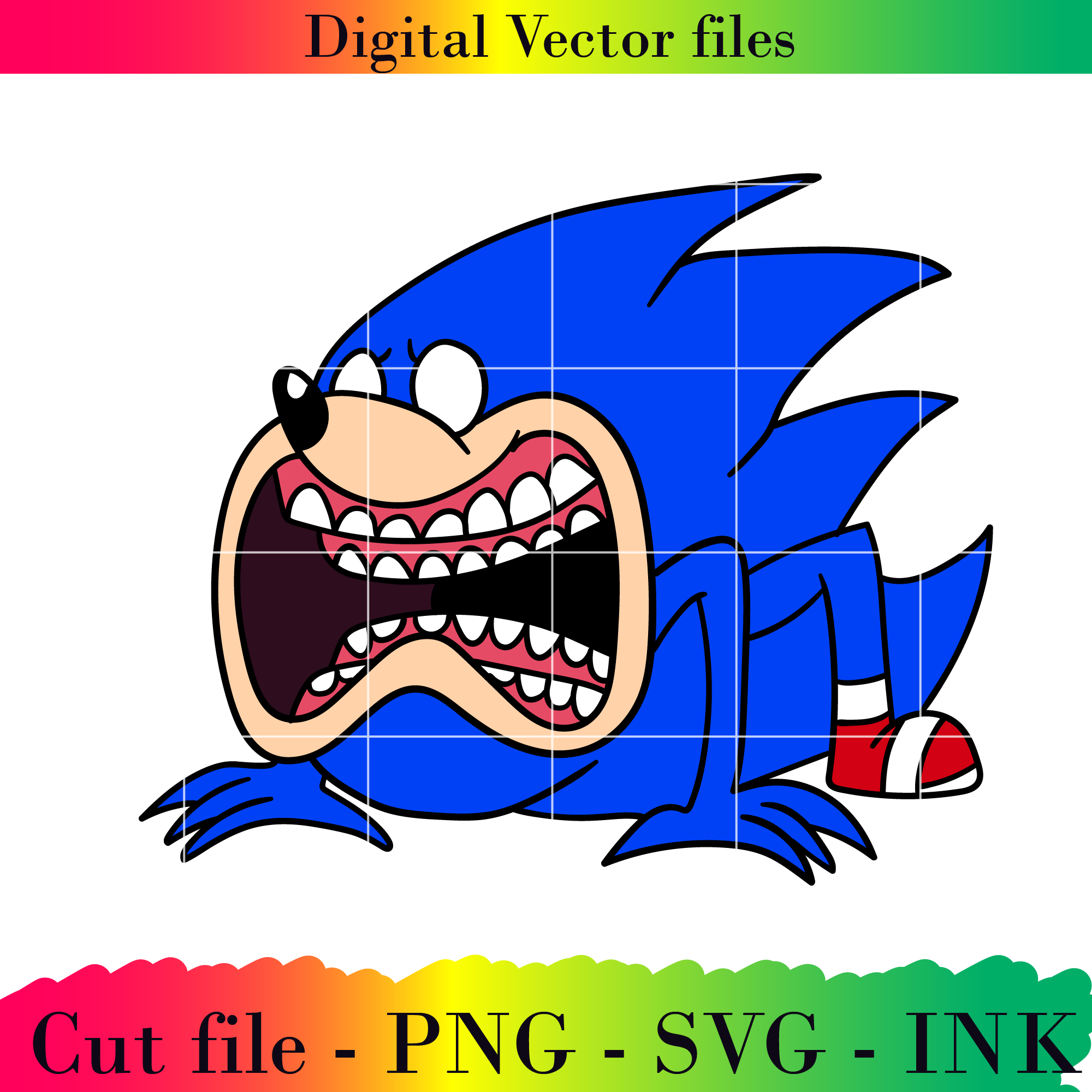 Shin Sonic Cut file, Shin Sonic SVG,Shin Sonic Png Editable | Inspire ...