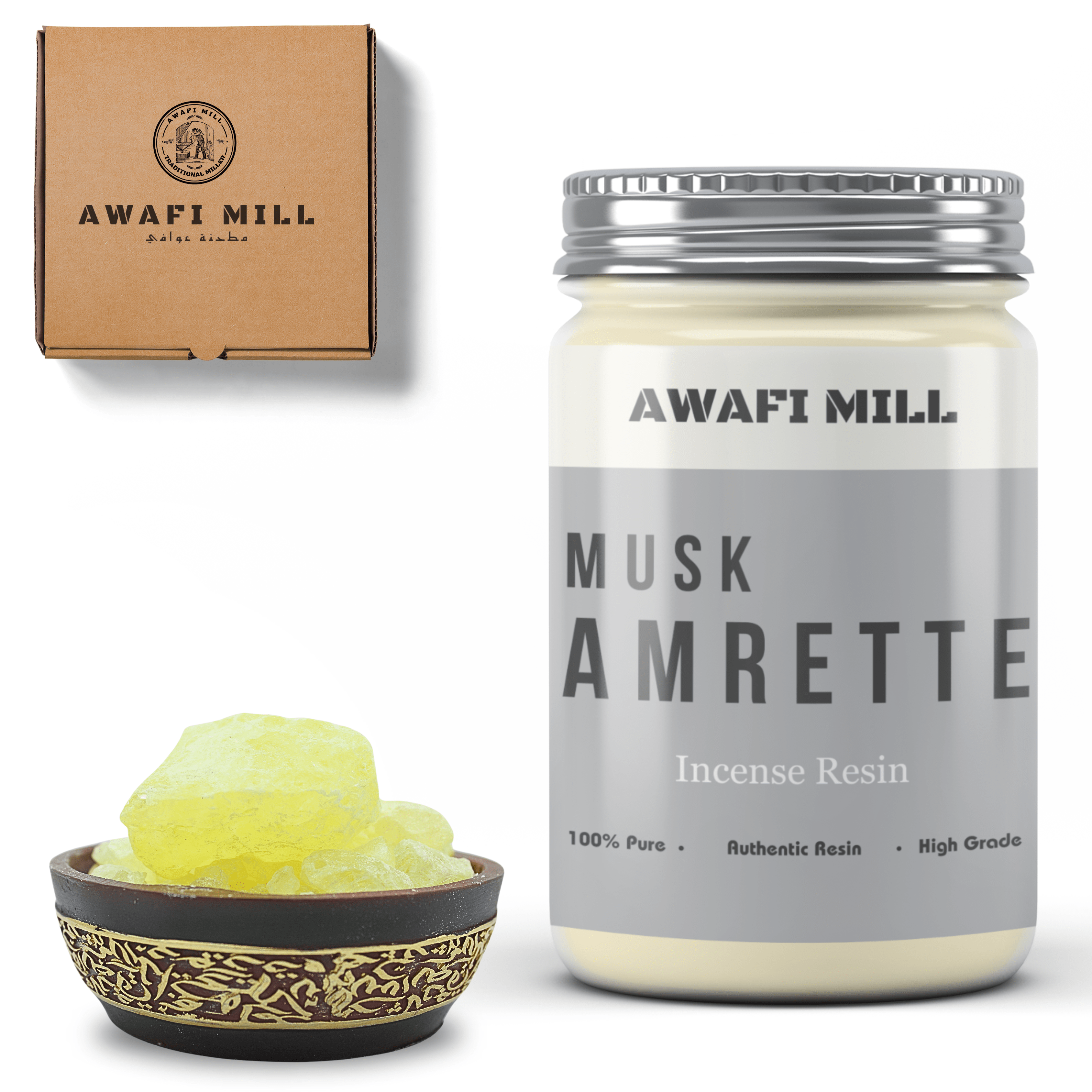 Awafi Mill Musk Ambrette - Premium Natural Incense Resin | Inspire Uplift