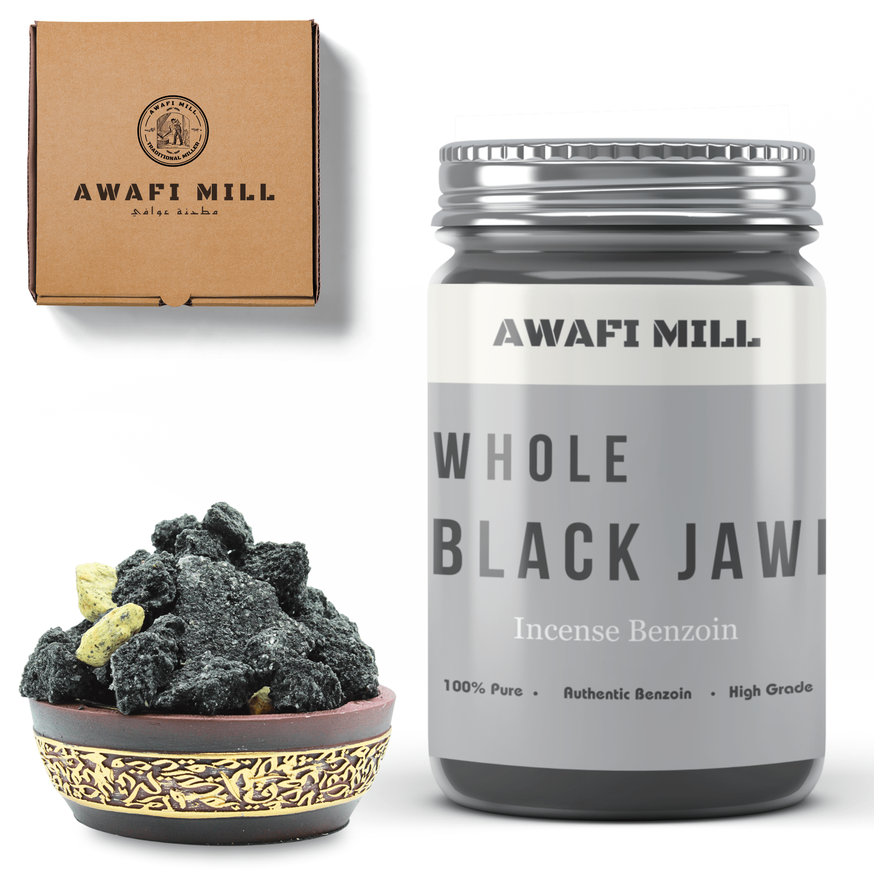 Awafi Mill Premium Black Jawi Incense Benzoin - Intensely Fr | Inspire ...