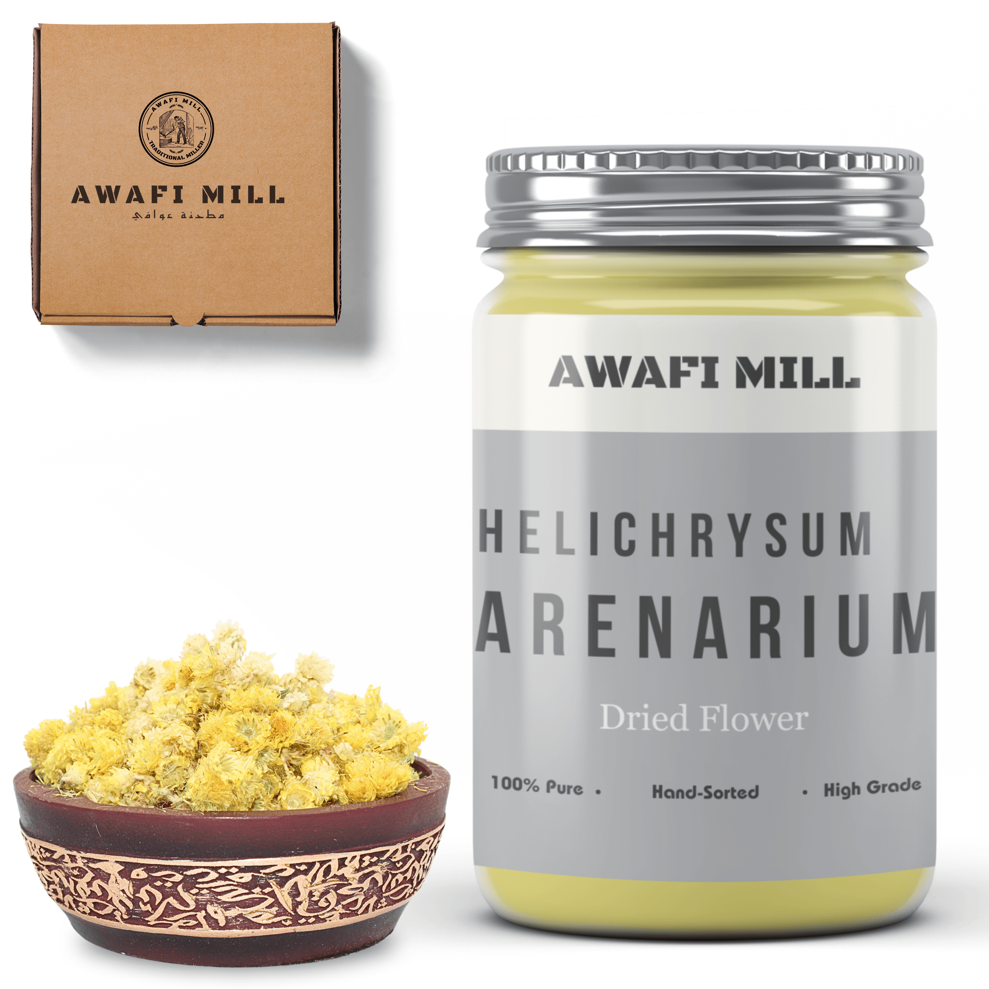 AWAFI MILL Helichrysum Arenarium Dried Flower | Natural Gold | Inspire ...