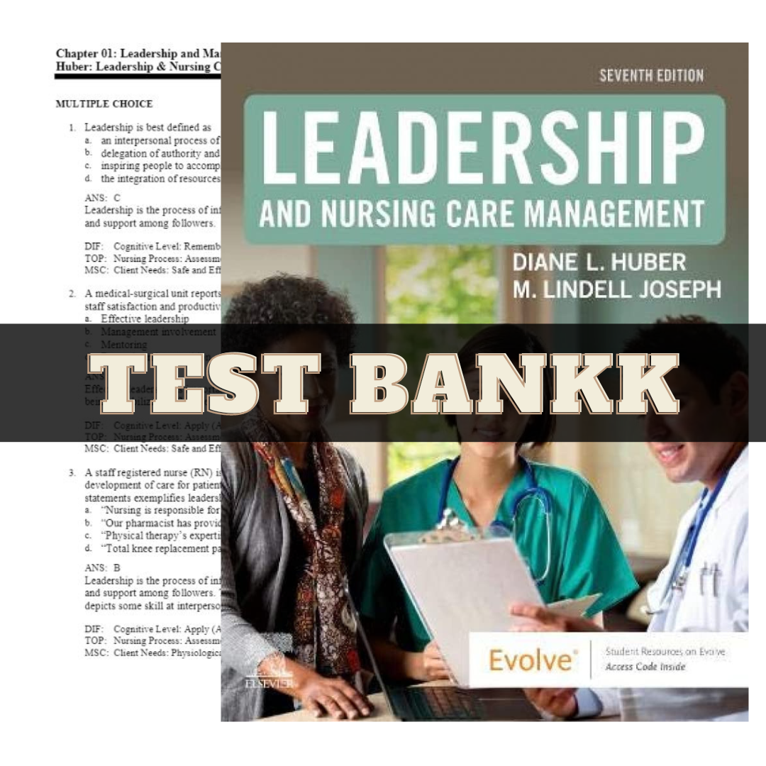 Latest 2024 Leadership and Nursing Care Management 7th Editi | Inspire ...