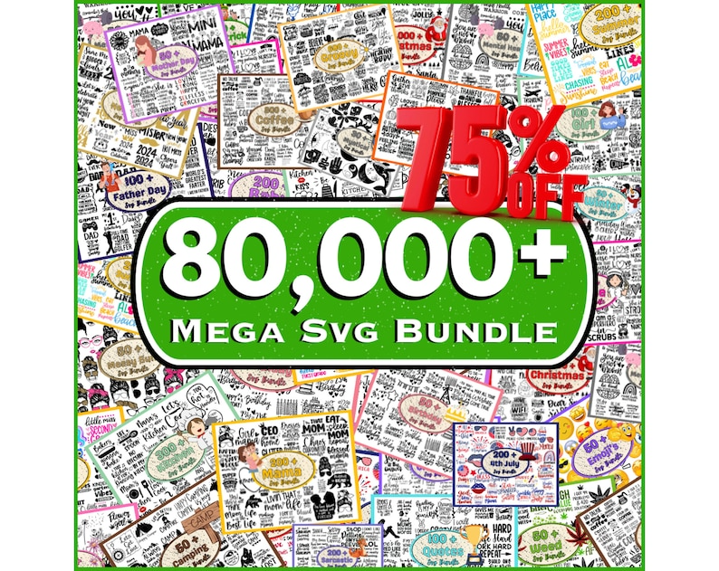 Ultra MEGA SVG Bundle Cricut Cut Files PNG Bundle Sublimatio | Inspire ...