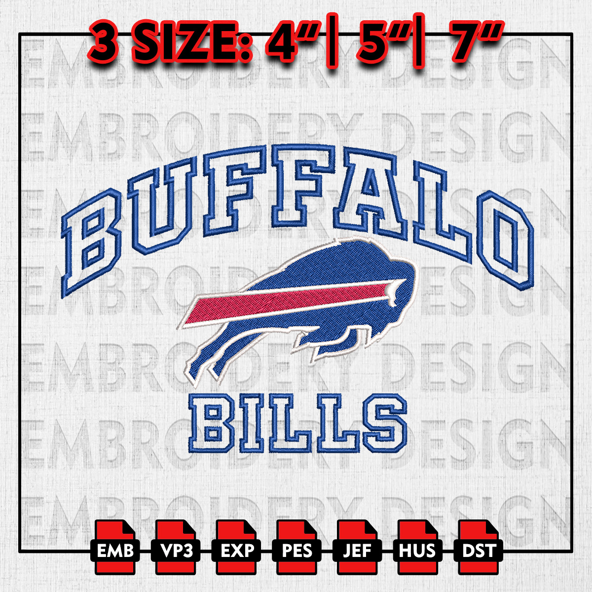 NFL Buffalo Bills Logo Embroidery Design, NFL Bills Embroide | Inspire ...