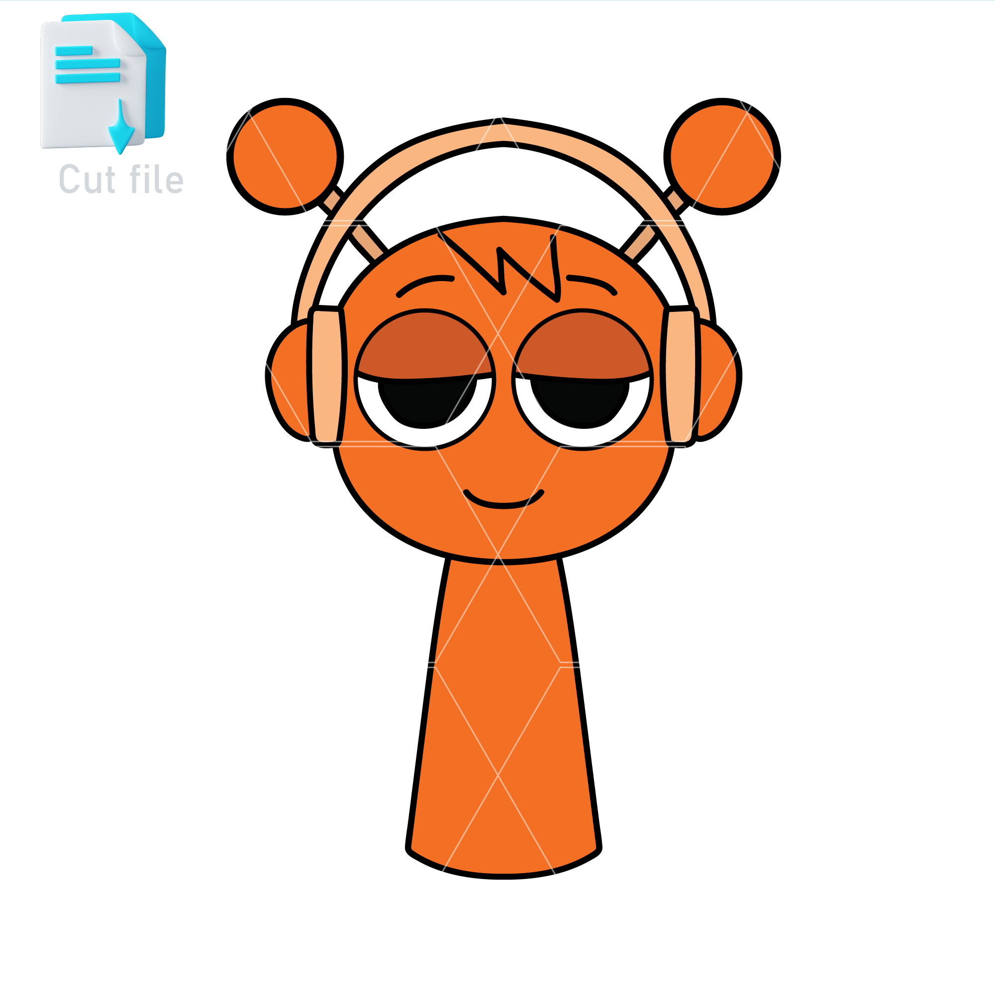 Sprunki Increedibox SVG,PNG,INk, Oren Orange Cut file Editab | Inspire ...