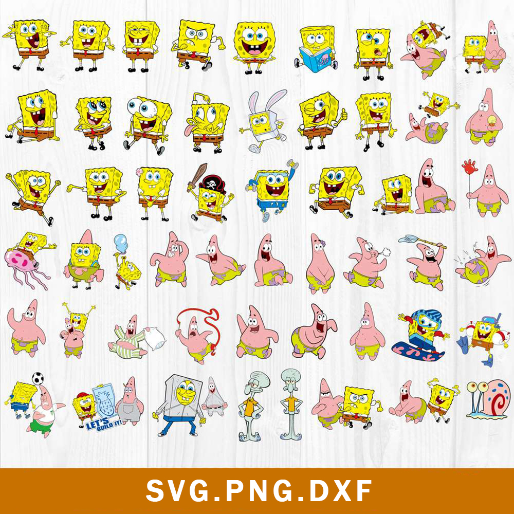 Spongebob Bundle Svg, Spongebob And Friend Svg, Spongebob Sv | Inspire ...