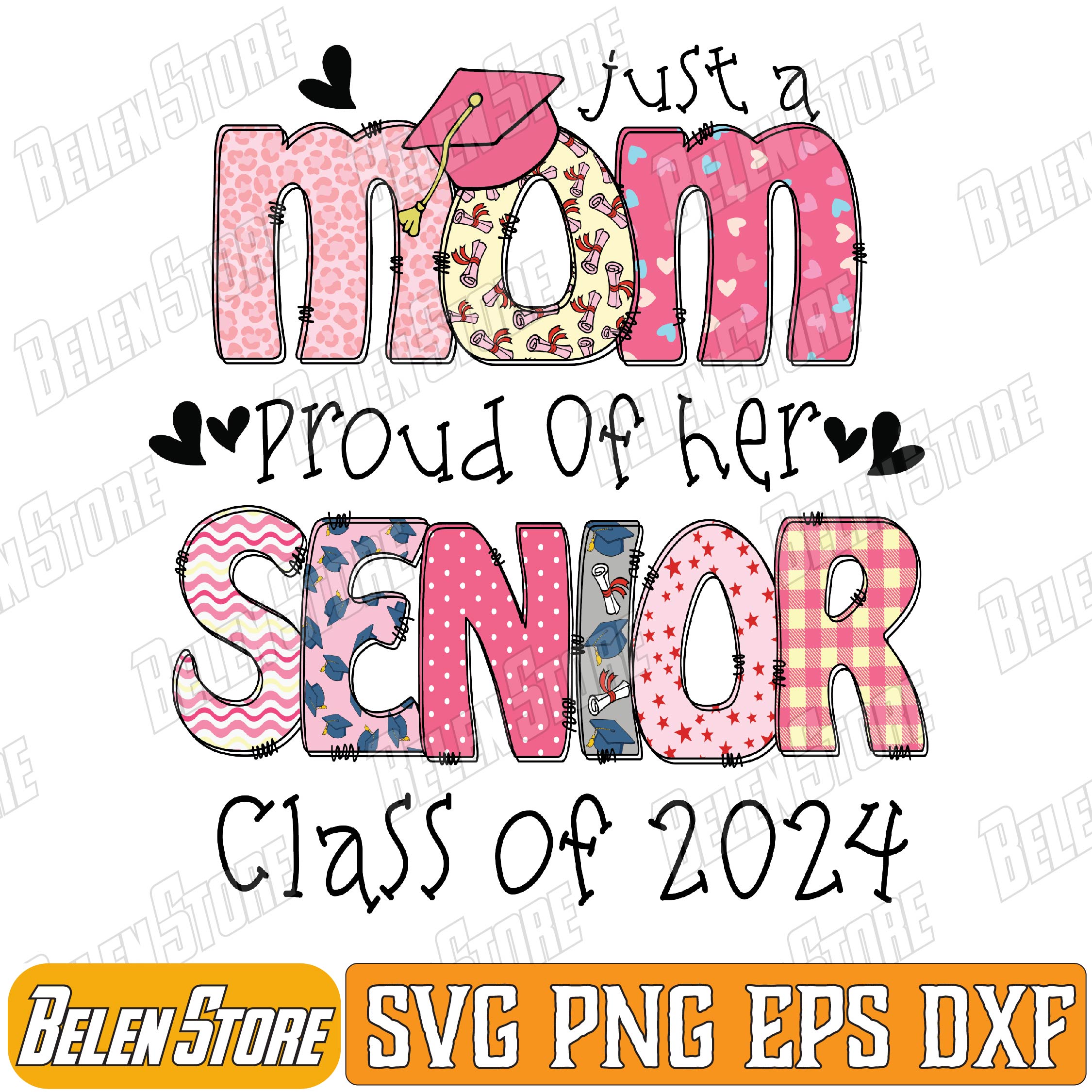 Mom Senior 2024 Proud Mom Of Her Senior Class Of 2024 Svg, F | Inspire ...