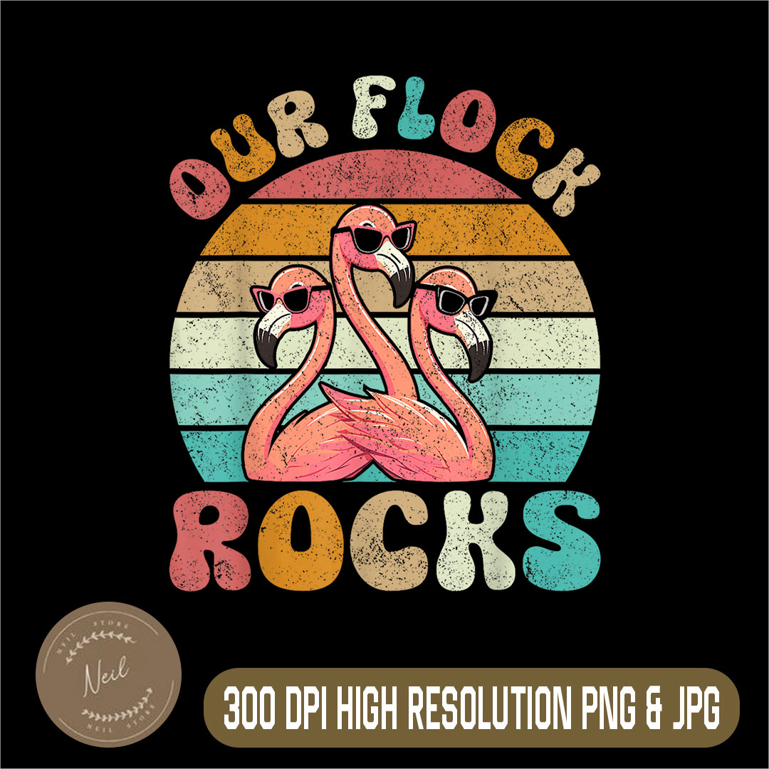 Our Flock Rocks Png, Flamingo Matching Family Vacation Png,D | Inspire ...