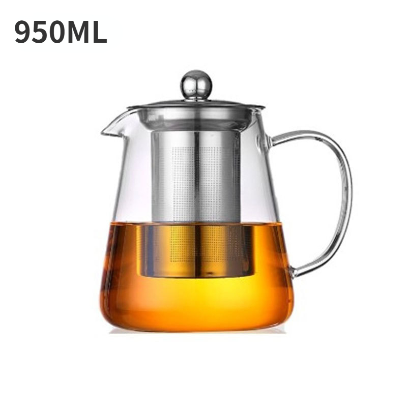 Stainless Steel Tea Infuser Glass Teapot Premium Borosilicate Kettle for Blooming, Loose Leaf & Durable Tea set
