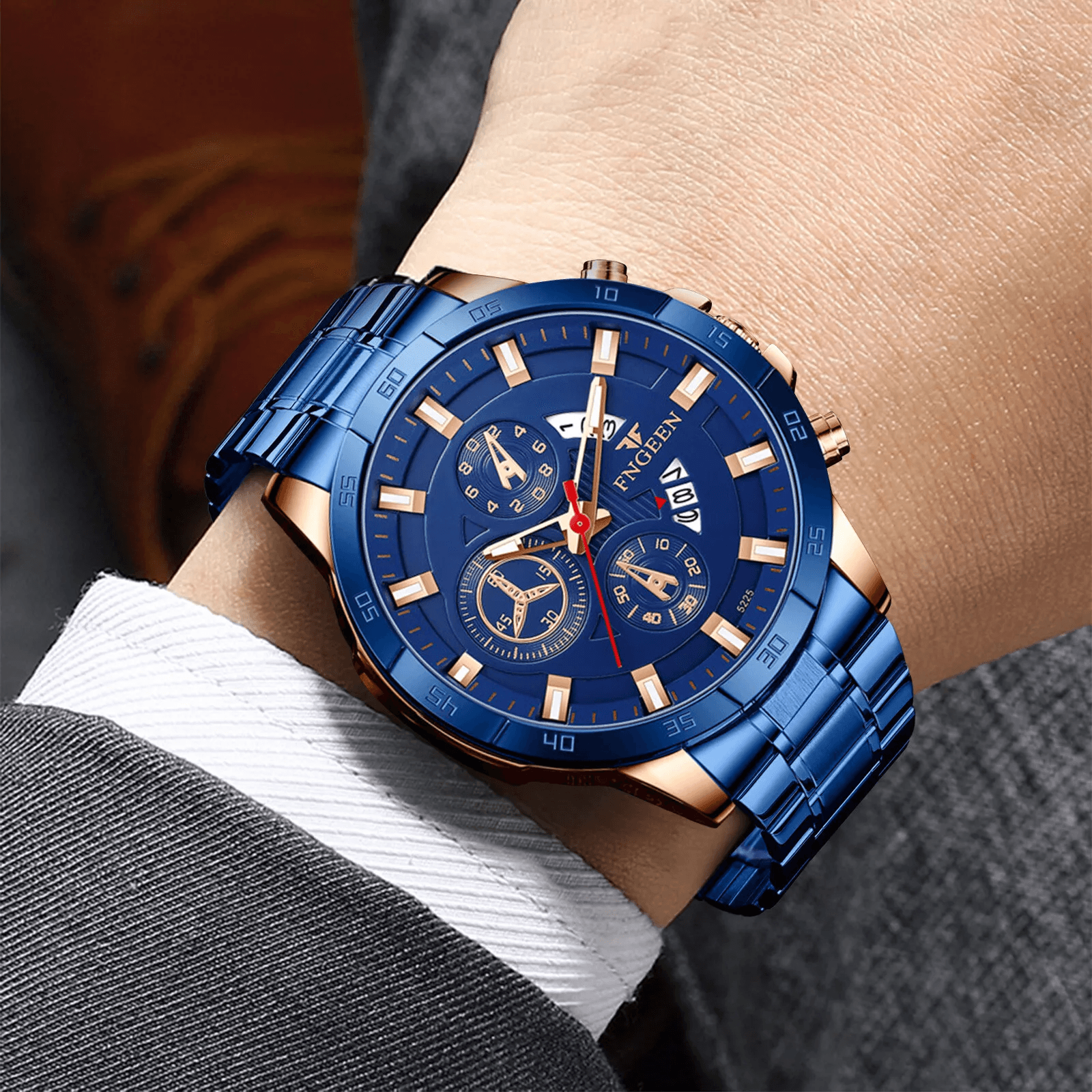 Men's waterproof quartz watch