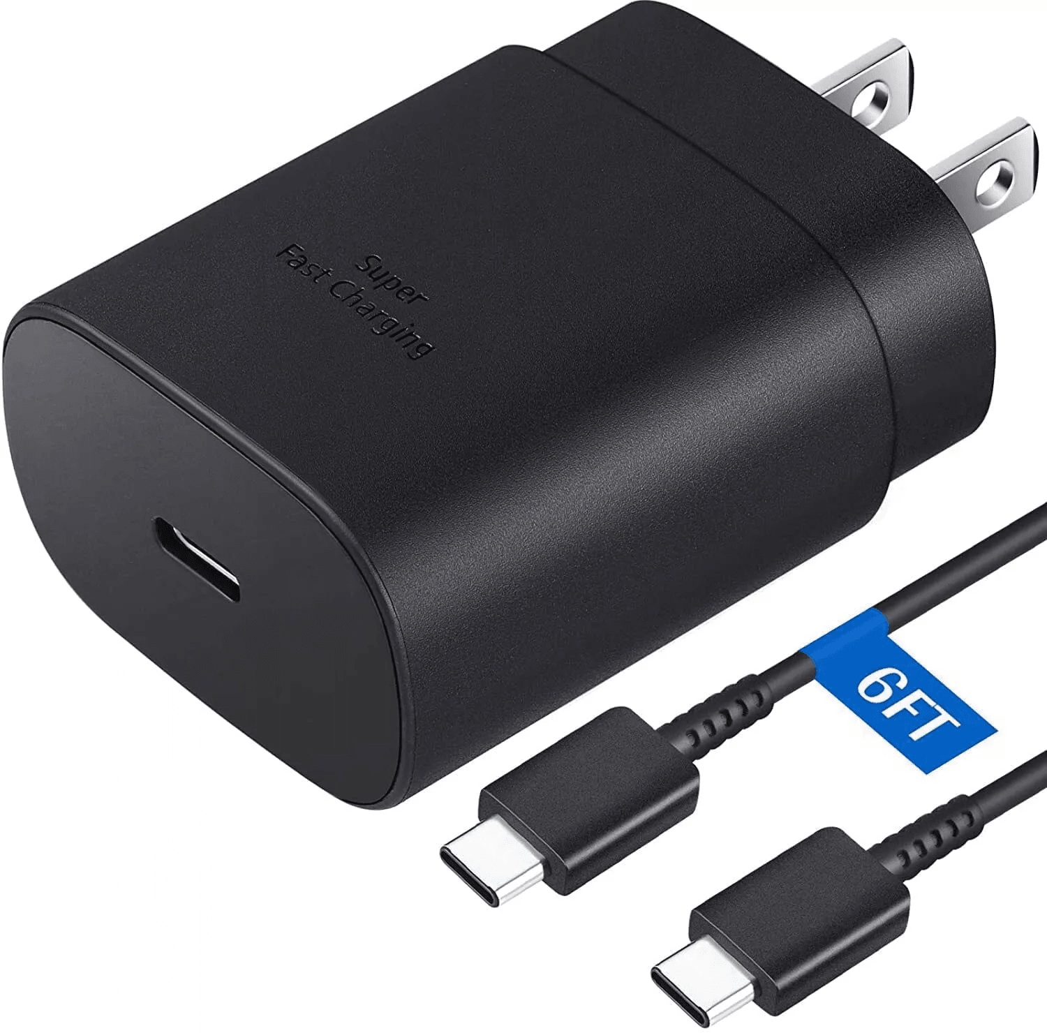 25W USB-C Super Fast Wall Charger USB-C Cable for Samsung Galaxy S20 S21 S22 Tab A71 A51 S8 S9 S10