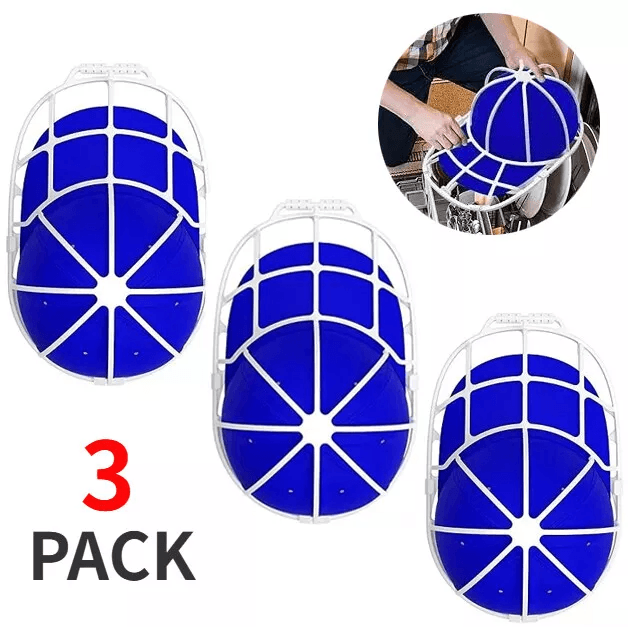 Pack Of 3 Hat Washer Cages – Plastic Baseball Cap Frames For Washing Machine