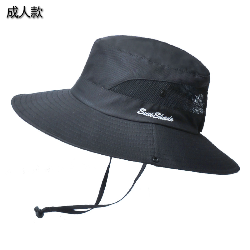 Outdoor Bucket Hat for Men, Summer Breathable Mesh Panama Cap, Cotton Sun Protector Jungle Fishing Hiking Beach Hat