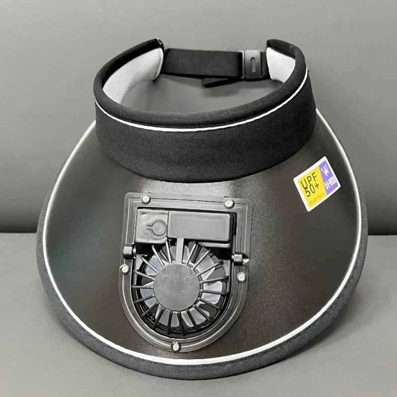 Breathable Cooling Fan Hat USB Charging Sun Visor Hat with Adjustable Fan for Sports, Fishing & Outdoor Activities