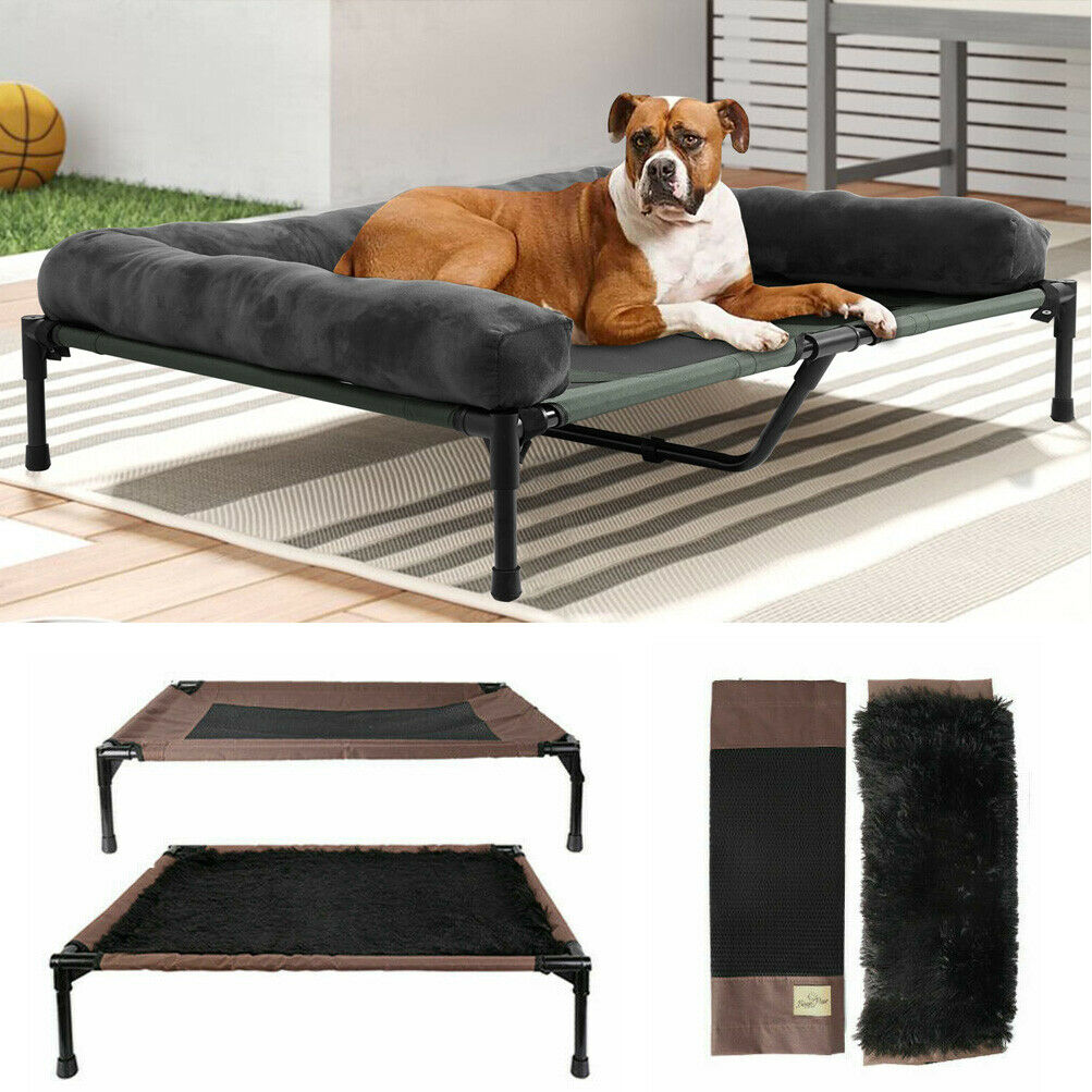 Picture of Extra Large Cooling Elevated Dog Bed with Bolster Raised Pet | Inspire ...