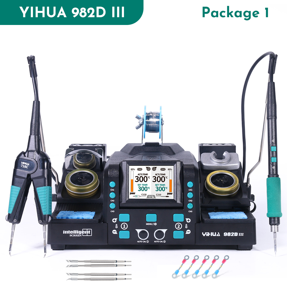 Precision Tweezers Soldering Iron Rework Station for SMT SMD Repair & Micro Component Auto Calibration