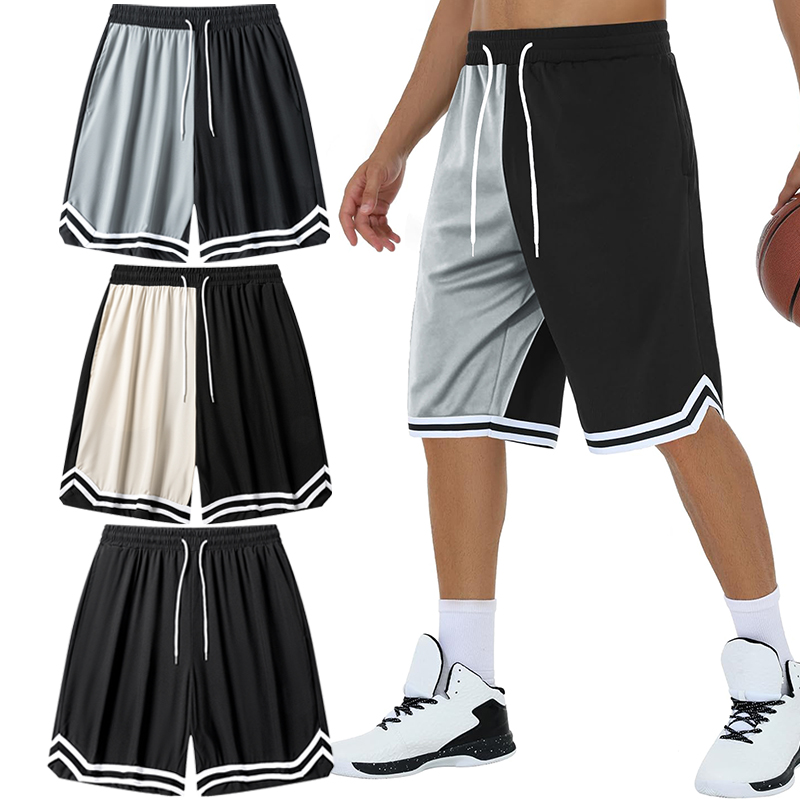 Mens Colorblock Basketball Shorts – Quick Dry Gym Shorts | Inspire Uplift