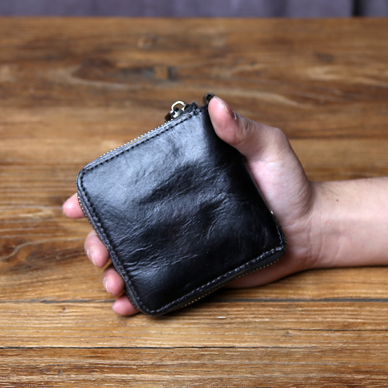 Men's Genuine Leather Coin Purse Retro Cowhide Wallet | Inspire Uplift