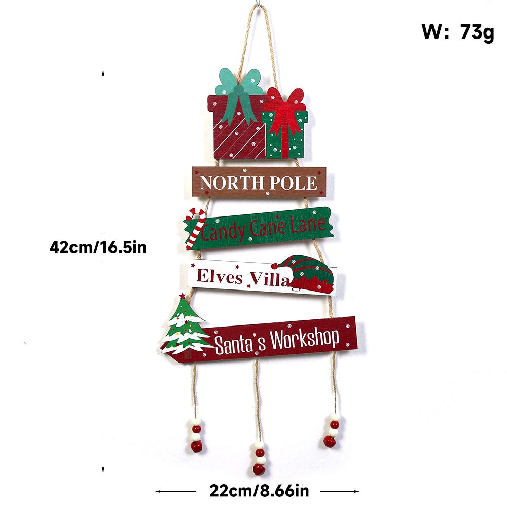 Merry Christmas Decor, Xmas Tree Wall Ornament Natal Navidad, Christmas Hanging Pendant Wooden Crafts, Home Decorations