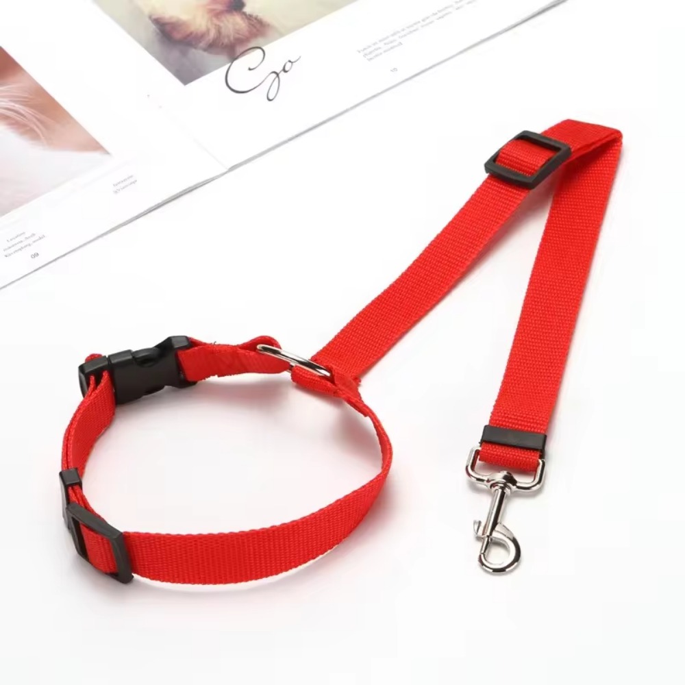 Premium Adjustable Dog Car Seat Belt & Harness Leash for Safe Backseat Travel