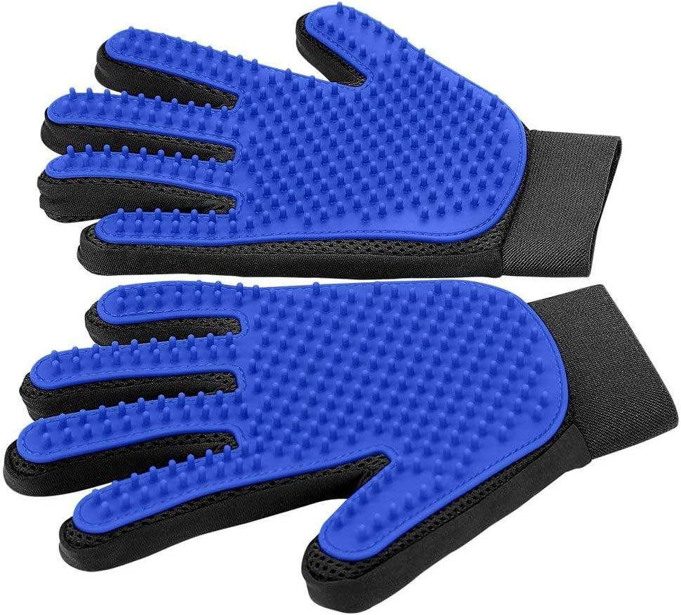 Premium Pet Hair Remover Gloves Gentle Pet Grooming Gloves for Dogs, Cats & Horses