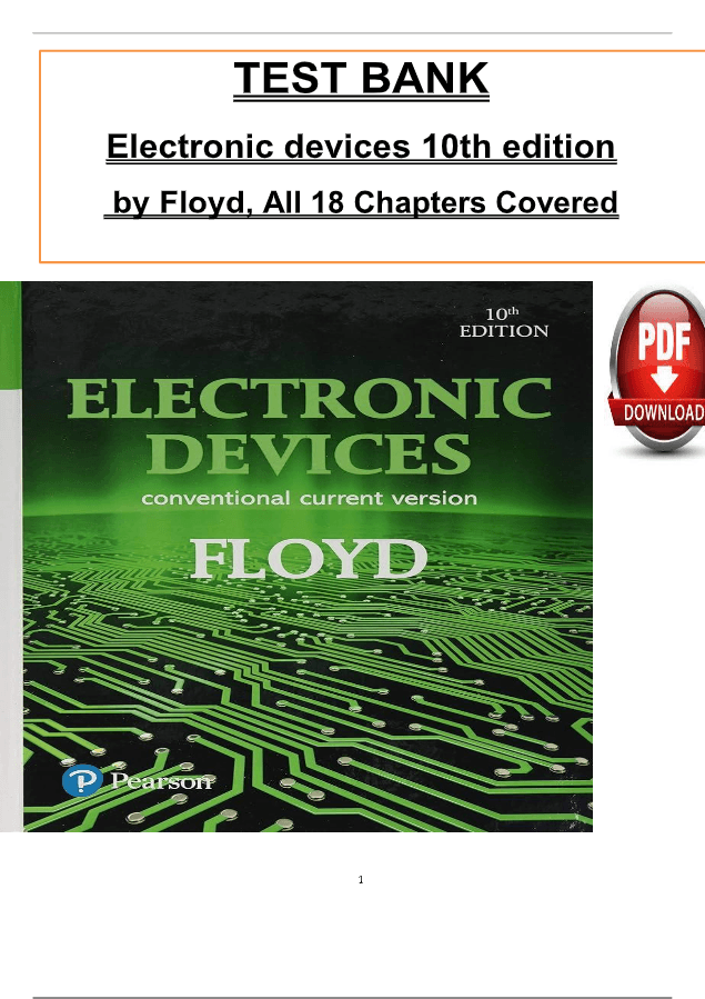Test Bank - Electronic Devices Conventional Current Version, | Inspire ...