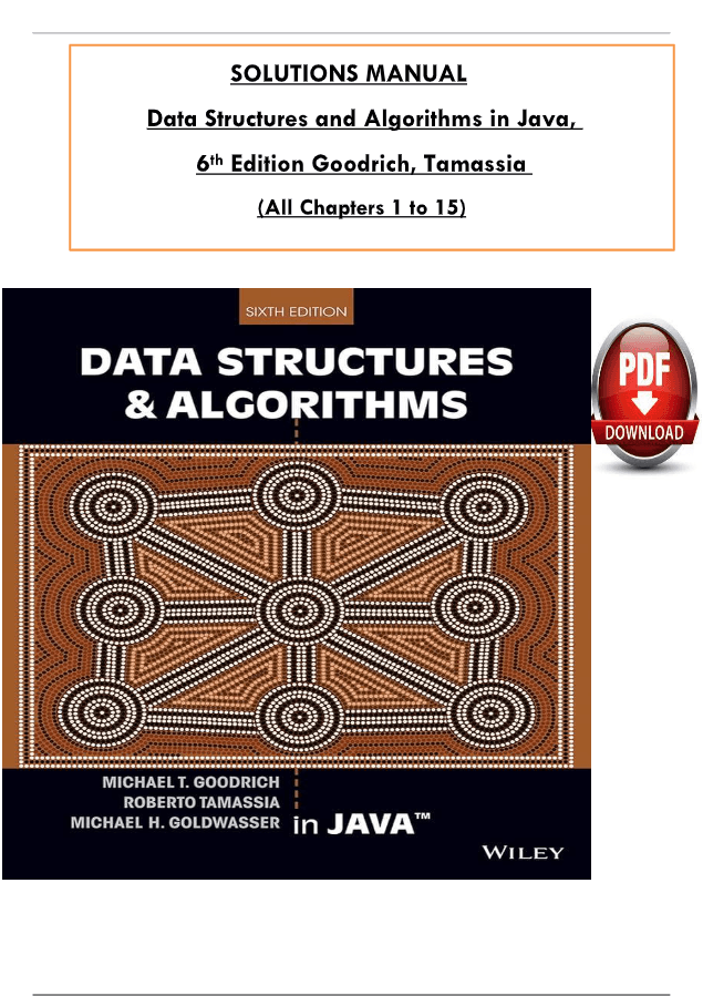 Solution Manual - Data Structures and Algorithms in Java, 6t | Inspire ...