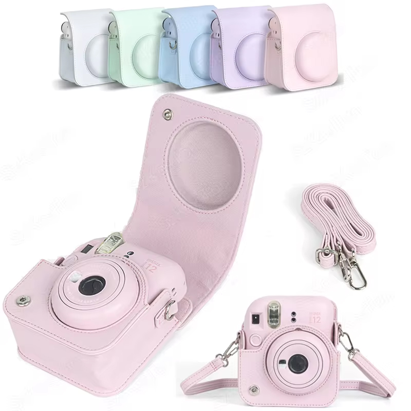 Instax Mini 12 PU Leather Camera Case with Shoulder Strap | Inspire Uplift
